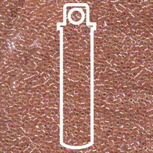 Miyuki 11/0 Delica Bead - DB054 - Lined Peach AB - 7.2gm Tube