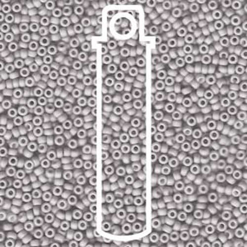 Miyuki 11/0 Rocaille Bead - 11-92026 - Fancy Frosted Pale Grey - 8.5gm Tube
