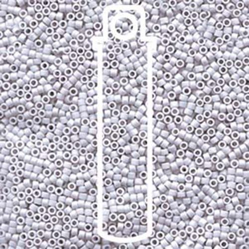 Miyuki 11/0 Delica Bead - DB1589 - Matte Opaque Ghost Grey - 7.2gm Tube