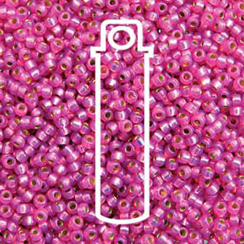 Miyuki 11/0 Rocaille Bead - 11-94238 - Duracoat Silver Lined Dyed Dusty Rose - 8.5gm Tube