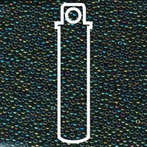 Miyuki 11/0 Rocaille Bead - 11-9453 - Metallic Green Iris - 8.5gm Tube