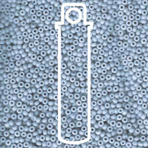 Miyuki 11/0 Rocaille Bead - 11-92038 - Matte Slate Blue AB - 8.5gm Tube