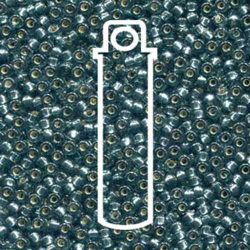 Miyuki 11/0 Rocaille Bead - 11-94275 - Duracoat Dyed Silver Lined Dark Green - 8.5gm Tube