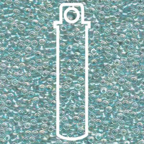 Miyuki 11/0 Rocaille Bead - 11-9263 - Light Seafoam Lined Crystal AB - 8.5gm Tube