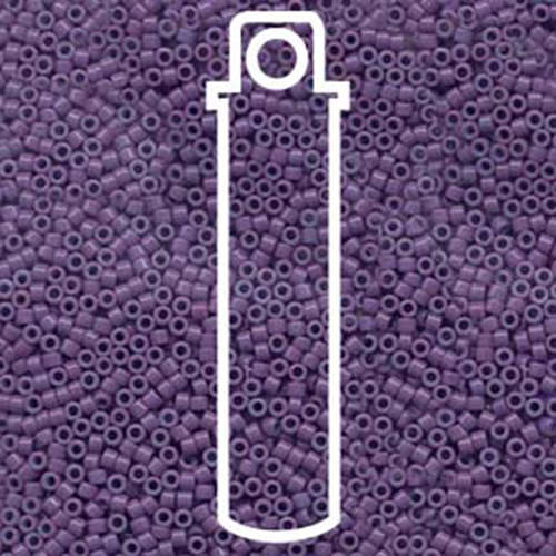 Miyuki 11/0 Delica Bead - DB660 - Dyed Opaque Lavender - 7.2gm Tube