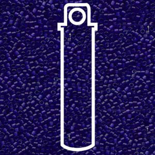 Miyuki 11/0 Delica Bead - DB785 - Matte Transparent Dyed Violet - 7.2gm Tube