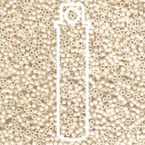 Miyuki 11/0 Delica Bead - DB1591 - Matte Opaque Pear AB - 7.2gm Tube