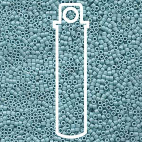 Miyuki 11/0 Delica Bead - DB375 - Matte Metallic Light Aqua - 7.2gm Tube