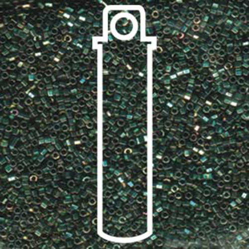 Miyuki 11/0 Delica Hex Cut Bead - DBC0024 - Metallic Green - 7.2gm Tube