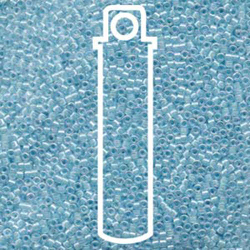 Miyuki 11/0 Delica Bead - DB057 - Lined Sky Blue AB - 7.2gm Tube