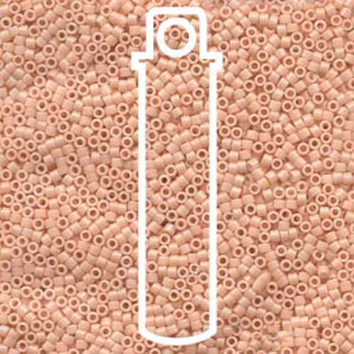Miyuki 11/0 Delica Bead - DB206 - Opaque Salmon - 7.2gm Tube