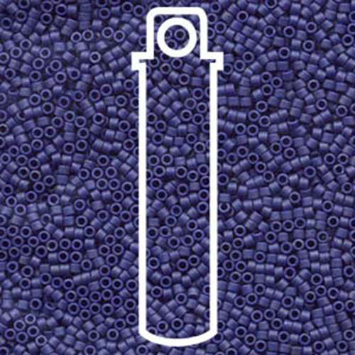 Miyuki 11/0 Delica Bead - DB377 - Matte Metallic Dark Grey Blue - 7.2gm Tube
