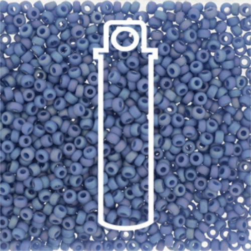 Miyuki 11/0 Rocaille Bead - 11-94704 - Frost Opaque Glaze Rainbow Soft Blue - 8.5gm Tube