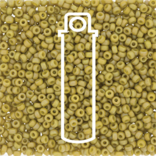 Miyuki 11/0 Rocaille Bead - 11-94693 - Frost Opaque Glaze Rainbow Pistachio - 8.5gm Tube