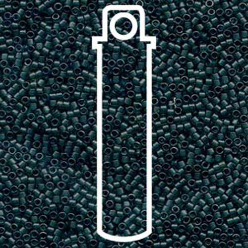 Miyuki 11/0 Delica Bead - DB788 - Matte Transparent Dyed Blue Zircon - 7.2gm Tube