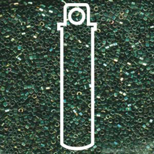 Miyuki 11/0 Delica Hex Cut Bead - DBC0027 - Metallic Teal Iris - 7.2gm Tube