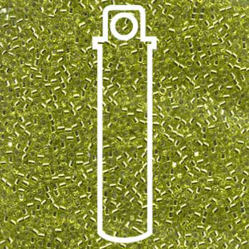 Miyuki 11/0 Delica Bead - DB147 - Silver Lined Chartreuse - 7.2gm Tube