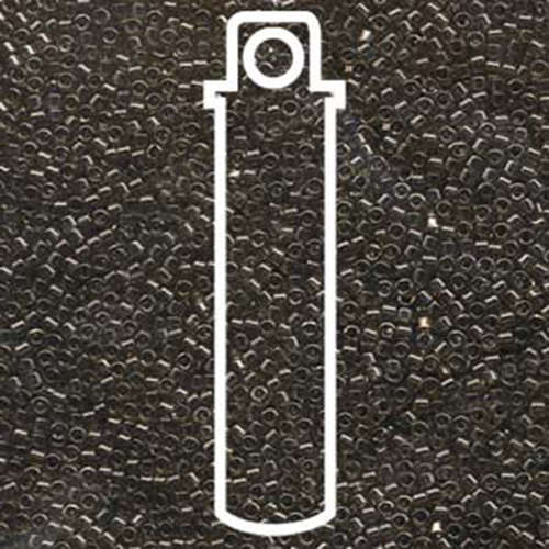 Miyuki 11/0 Delica Bead - DB123 - Transparent Grey Olive Luster - 7.2gm Tube