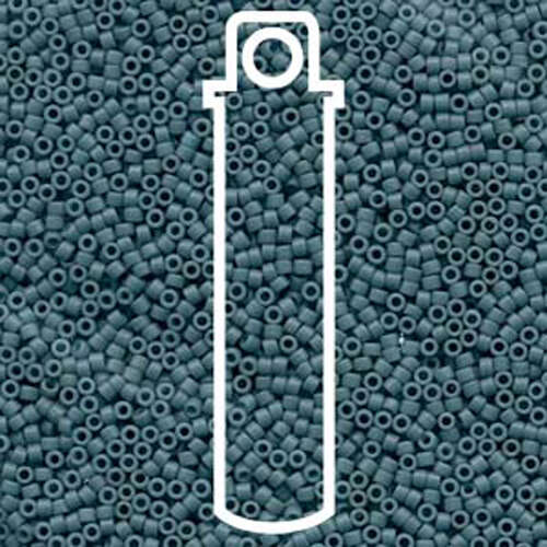 Miyuki 11/0 Delica Bead - DB792 - Matte Opaque Dyed Grey Blue - 7.2gm Tube