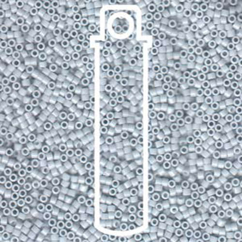 Miyuki 11/0 Delica Bead - DB209 - Opaque Light Grey Luster - 7.2gm Tube