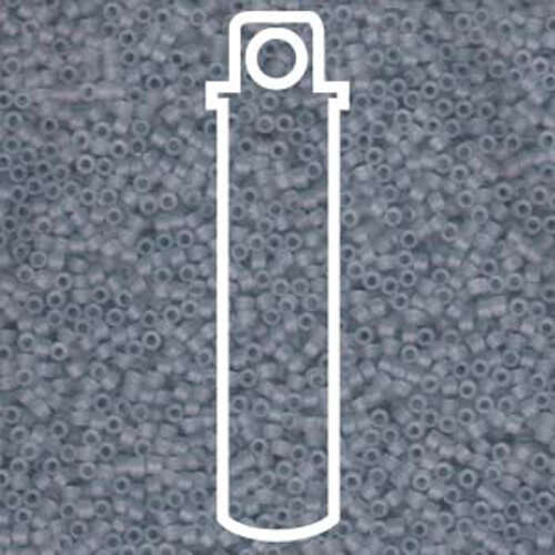 Miyuki 11/0 Delica Bead - DB381 - Matte Transparent Shadow Grey - 7.2gm Tube