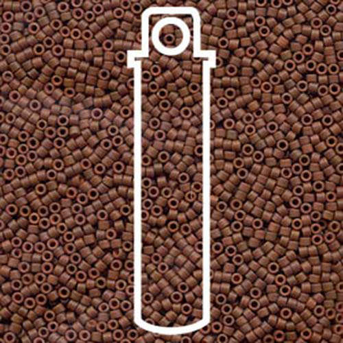 Miyuki 11/0 Delica Bead - DB794 - Matte Opaque Dyed Sienna - 7.2gm Tube