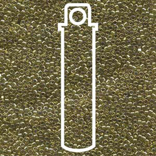 Miyuki 11/0 Delica Bead - DB124 - Transparent Chartreuse Luster - 7.2gm Tube