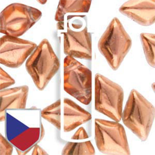 Gem Duo 8mm x 5mm Czech Shield - GD8500030-27137CS - Crystal Sunset - 8gm Tube