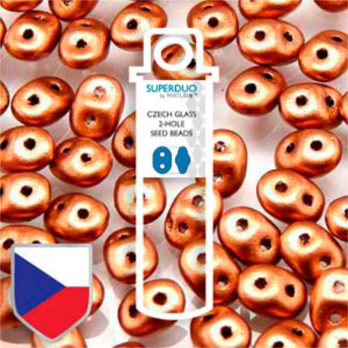 Super Duo 2.5mm x 5mm Czech Shield - DU0500030-01780CS - Crystal Bronze Copper - 22.5gm Tube