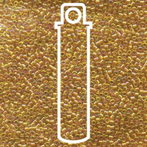 Miyuki 11/0 Delica Bead - DB1241 - Transparent Marigold AB - 7.2gm Tube