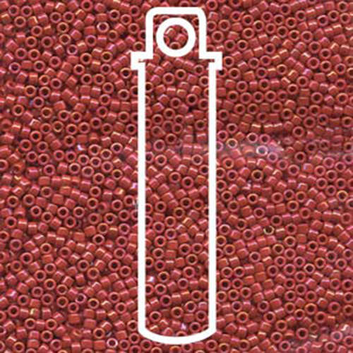Miyuki 11/0 Delica Bead - DB214 - Opaque Red Luster - 7.2gm Tube