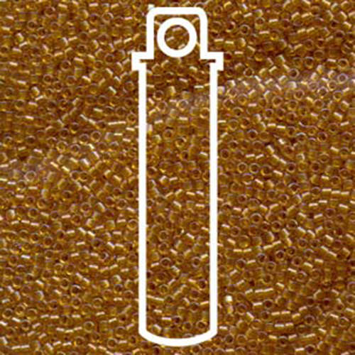 Miyuki 11/0 Delica Bead - DB065 - Lined Topaz AB - 7.2gm Tube