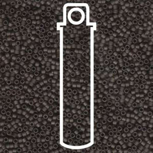 Miyuki 11/0 Delica Bead - DB384 - Matte Transparent Smoky Quartz - 7.2gm Tube