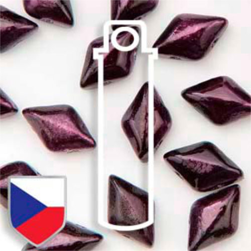 Gem Duo 8mm x 5mm Czech Shield - GD8523980-24202CS - Metalust Purple - 8gm Tube