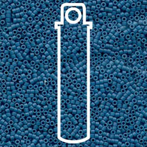 Miyuki 11/0 Delica Bead - DB798 - Matte Opaque Dyed Capri Blue - 7.2gm Tube