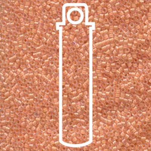 Miyuki 11/0 Delica Bead - DB068 - Lined Yellow / Orange AB - 7.2gm Tube