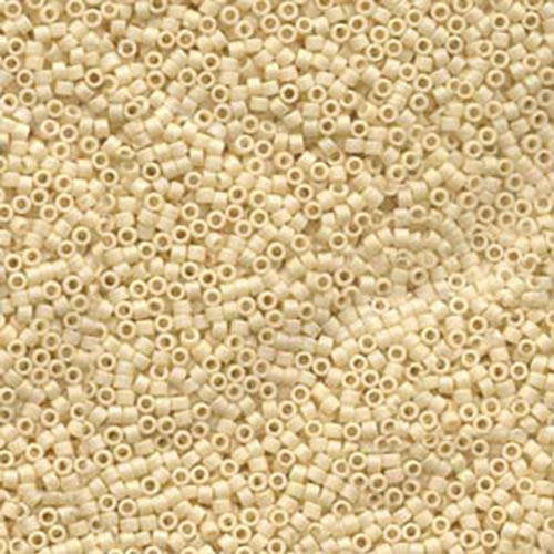 Miyuki 11/0 Delica Bead - DB883 - Matte Opaque Cream AB - 100gm Bag