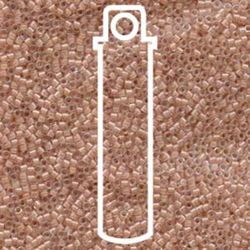 Miyuki 11/0 Delica Bead - DB069 - Beige Lined AB - 7.2gm Tube