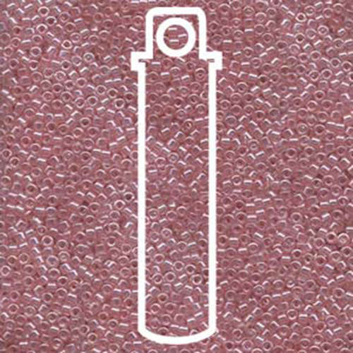 Miyuki 11/0 Delica Bead - DB106 - Transparent Pink Luster - 7.2gm Tube