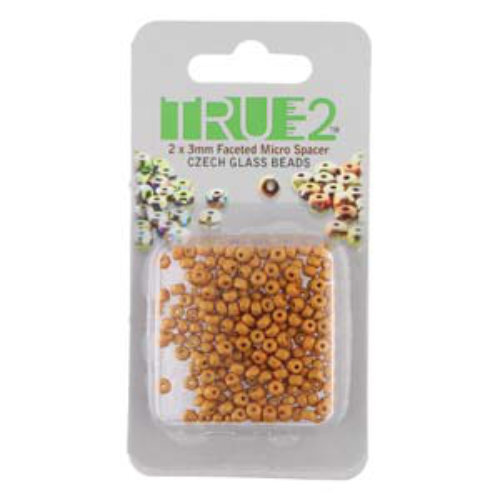 Faceted Micro Spacers 2mm x 3mm - Pumpkin - 6gm Card - FPMS2302010-24109