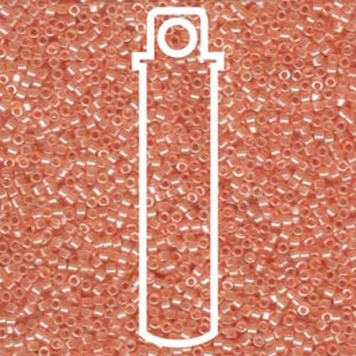 Miyuki 11/0 Delica Bead - DB1480 - Translucent Pale Peach Luster - 7.2gm Tube