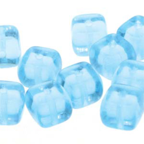 Cube Bead 5mm x 7mm - Aqua - CU8827-6002 - 30 Bead Strand