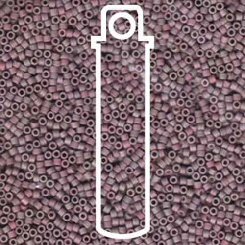 Miyuki 11/0 Delica Bead - DB1062 - Matte Metallic Purple Sage AB - 7.2gm Tube