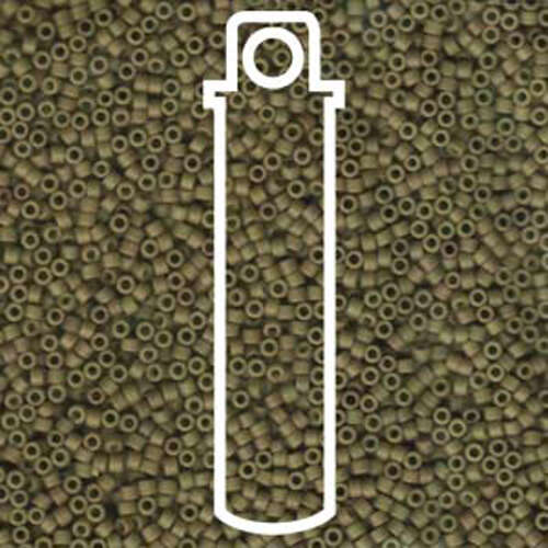 Miyuki 11/0 Delica Bead - DB390 - Matte Opaque Green Tea - 7.2gm Tube