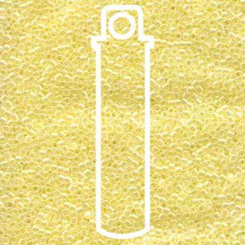 Miyuki 11/0 Delica Bead - DB232 - Crystal Lined Pale Yellow Luster - 7.2gm Tube