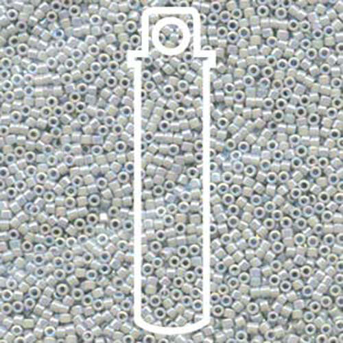 Miyuki 11/0 Delica Bead - DB1251 - Transparent Grey Mist AB - 7.2gm Tube