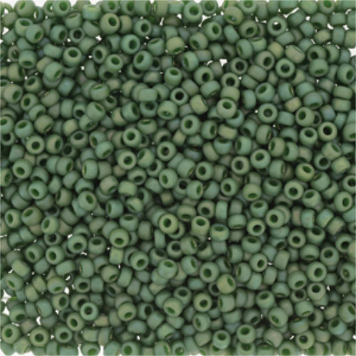 Miyuki 15/0 Rocaille Bead - 15-94700 - Frost Opaque Glaze Rainbow  Shamrock - 100gm Bag