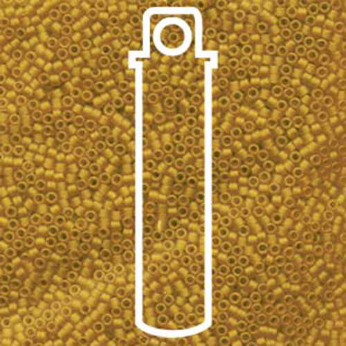 Miyuki 11/0 Delica Bead - DB1261 - Matte Transparent Marigold - 7.2gm Tube