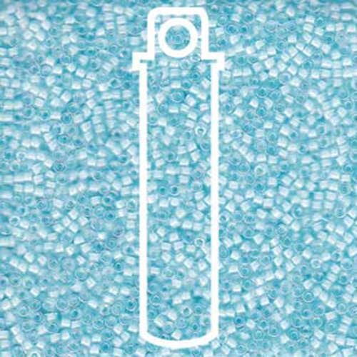 Miyuki 11/0 Delica Bead - DB078 - Lined Aqua Mist  - 7.2gm Tube