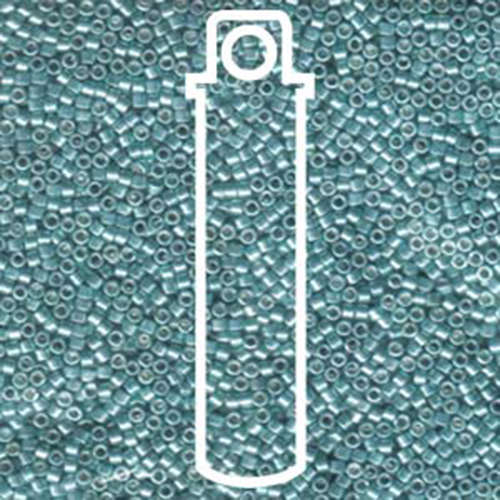 Miyuki 11/0 Delica Bead - DB415 - Galvanized Dyed Turquoise - 7.2gm Tube